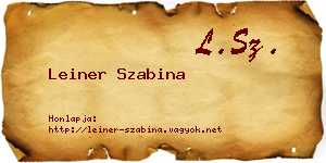 Leiner Szabina névjegykártya